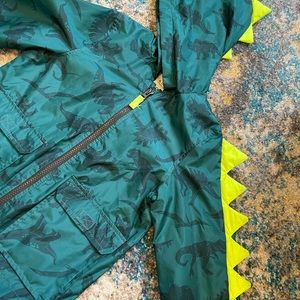 Carters Green Dinosaur Boy raincoat 4T